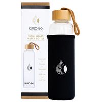 Kuro-Bo Go-Eco Glass Water Bottle 550ml